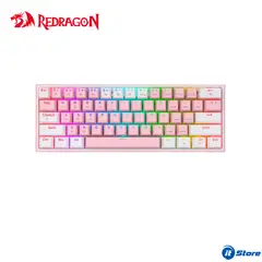 REDRAGON - Teclado Mecánico FIZZ PRO K616-RGB-PW 60% Wireless PinkWhite