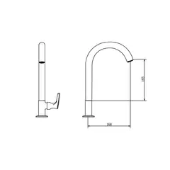 VAINSA - Grifería tipo Ganso para Cocina en Bronce Cromado
