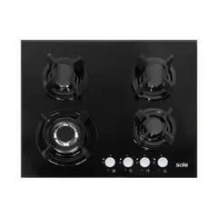 SOLE - COCINA EMPOTRABLE VIDRIO TEMPLADO A GAS 4 QUEMADORES - SOLCO034