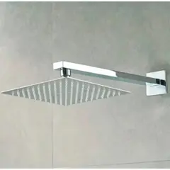 APACHE - Cabezal Ducha Cuadrado 20cm ultra plano Acero SS304 brazo cuadrado 40cm