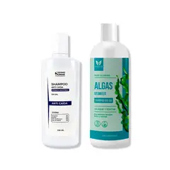 IMPORTADO MC - SHAMPOO ANTICAIDA SIN SAL 250ML + SHAMPOO DE ALGAS SIN SAL 500GR