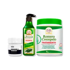 IMPORTADO MC - MINOXIDIL 5MG CAPS 60 + SHAMPOO ROMERO 320ML + TRATAMIENTO CAPILAR