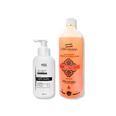 IMPORTADO MC - SHAMPOO ANTICASPA SIN SAL 350ML + SHAMPOO ANTIRESIDUO 1LT