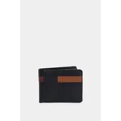 VELEZ - Vélez Billetera De Cuero Leather Contrastes Negro