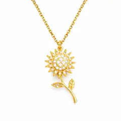 GENERICO - Collar Flor Giratorio Mujer Primavera