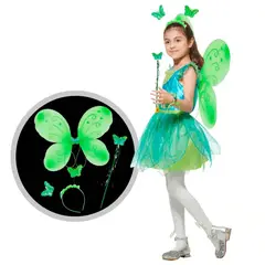 GENERICO - Alita Mariposa Incluye Alita -Diadema - Varita Verde