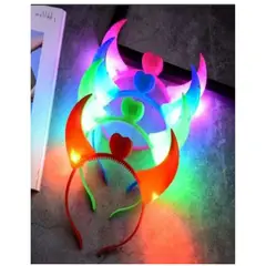 GENERICO - VINCHA HALLOWEEN DISEÑO DIABLITA CON LUCES LED