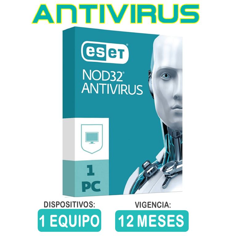 Antivirus para 1 PC / LAPTOP vigencia 12 Meses en CAJA