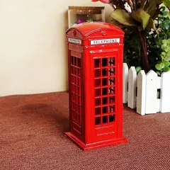 GENERICO - Cabina telefonica vintage de Londres en Metal