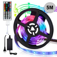 GENERICO - Cinta tira tipo LED USB 5M RGB con Control Remoto