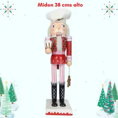 GENERICO - Cascanueces Navidad Chef 38 cms - Modelo Pastelero