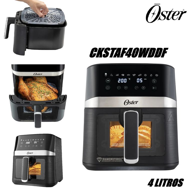 Freidora De Aire 4 Litros Digital conVentana Diamondforce CKSTAF40WDDF