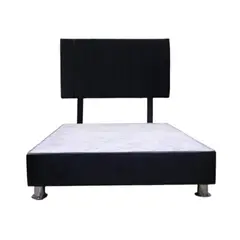 MUEBLES MACRUMO - Cama Cali Negro King Tela Antifluido