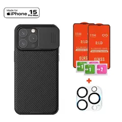NILLKIN - Case Camshield Pro iPhone 15 Por Max + Kit de Protección