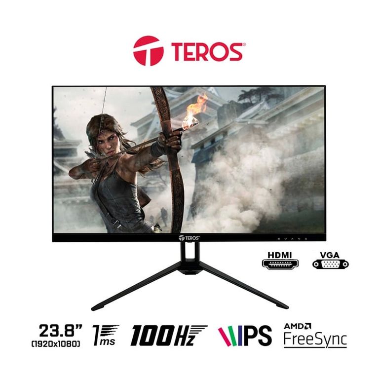 MONITOR GAMER TE2412S 24 FULL HD 100HZ 1MS PLANO BLACK