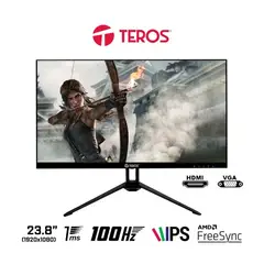 TEROS - MONITOR GAMER TE2412S 24 FULL HD 100HZ 1MS PLANO BLACK
