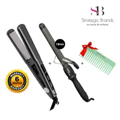 LIZZE - Plancha Alisadora y Rizador 19mm Extreme con Peine de Regalo