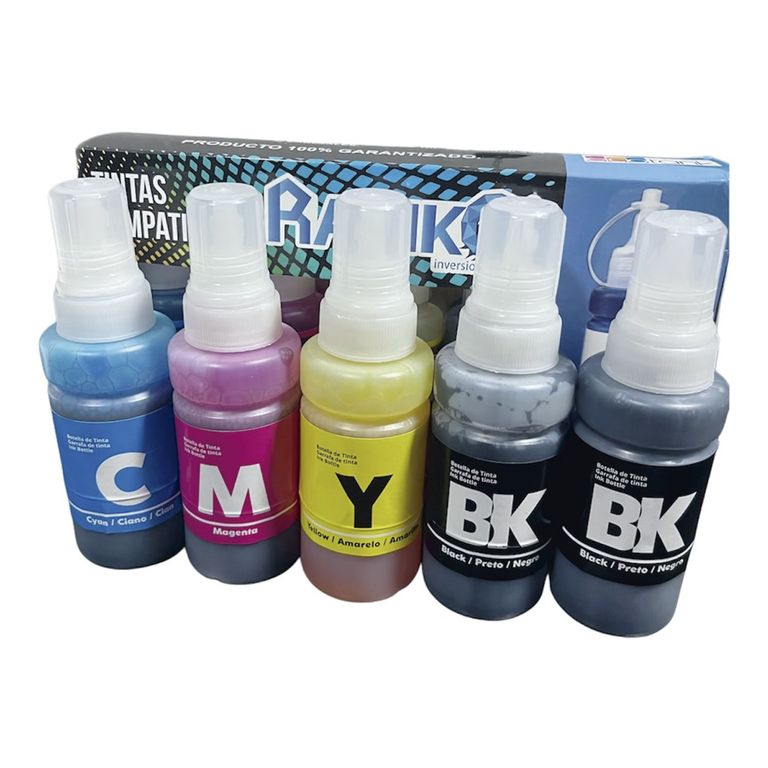 TINTA EPSON 664 COMBO X4 + 1 NEGRA DE REGALO (COMPATIBLE)