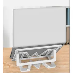 GENERICO - BASE AJUSTABLE PARA COMPUTADORA PORTATIL TABLET BLANCO