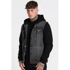 GENERICO - Casaca Jean afranelado Hombre