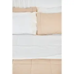 COBITEX HOME - Plumón hipoalergénico reversible Perla y Arenita Queen 100% algodón