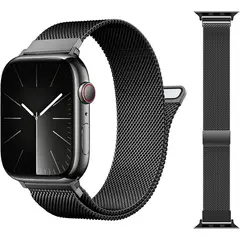 GENERICO - Correa Milanese para Apple Watch 49mm - Negro