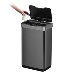 EKO - Basurero sensor acero Mirage-T 50L negro