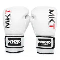 MAKOTO - Guantes de Boxeo Pro Blanco-Microfibra-14oz