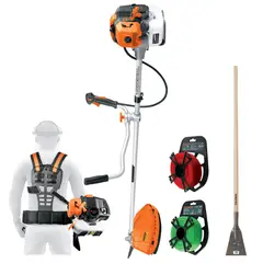 TRUPER - Combo motoguadaña desbrozadora podadora 2HP gasolina 18 Pulg