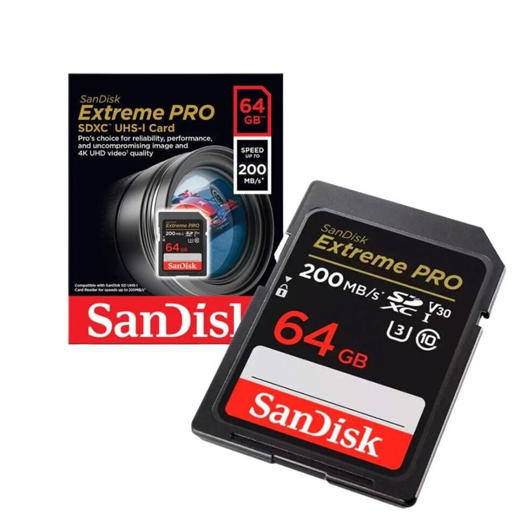 Extreme PRO 64GB SDXC Tarjeta de Memoria 200MBs