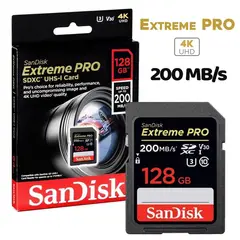 SANDISK - Extreme PRO 128GB SDXC Tarjeta de Memoria 200MBs
