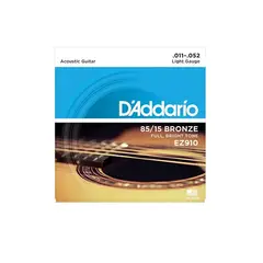 DADDARIO - Juego de Cuerdas para Guitarra Acústica EZ910 calibre 11-52