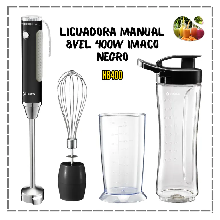 Licuadora de Mano Dual Mix 400Watts HB400