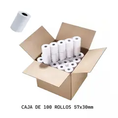 JPSYSTEMS - Caja 200 rollos 57x30 contómetro papel térmico 57x30mm 55g