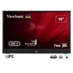 VIEWSONIC - Monitor Portatil VA1655 16” USB-C