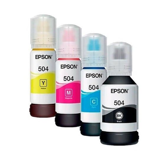 Tinta T504 Colores y Negro Para L4260 L6270 L14150