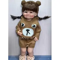 GENERICO - Bebe Reborn Vinilo de Silicona Cuerpo Entero 55 cm