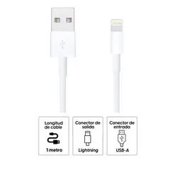 IMPORTADO MC - Cable para iPhone Lightning a USB 1M