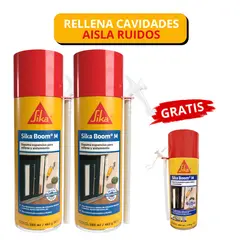 SIKA - 2 Espuma Expansiva de Poliuretano Boom M x500ml Gratis Boom M x300ml
