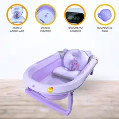 VOYAGE - Bañera Plegable con Termómetro «AQUATIC» Purple