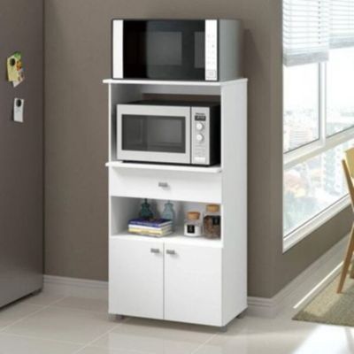 Mueble de Cocina para Microondas Belga Color Blanco R&R MUEBLES
