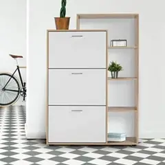 GENERICO - Zapatera Moderna Minimalista Adan color Blanco RR MUEBLES