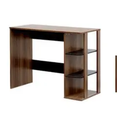 GENERICO - Escritorio Moderno Con Estante Rudy Marrón y Negro R&R MUEBLES