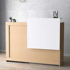 GENERICO - Escritorio para Recepción Moderno Cegla Haya con Blanco R&R MUEBLES