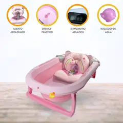 VOYAGE - Bañera Plegable con Termómetro «AQUATIC» Pink