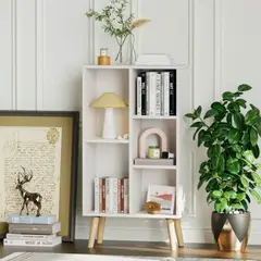 GENERICO - Estante Librero Vintage Velarde Blanco 50 cm R&R MUEBLES