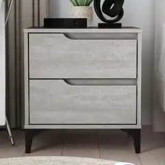 GENERICO - Velador Mesa de Noche Taiyo Gris R&R MUEBLES