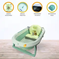 VOYAGE - Bañera Plegable con Termómetro «AQUATIC» Green