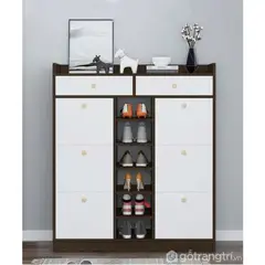 GENERICO - Zapatera Moderna Malú Marrón Alto 134cm R&R MUEBLES