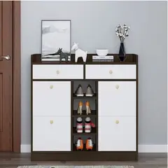 GENERICO - Zapatera Moderna Malú Marrón Alto 100cm R&R MUEBLES